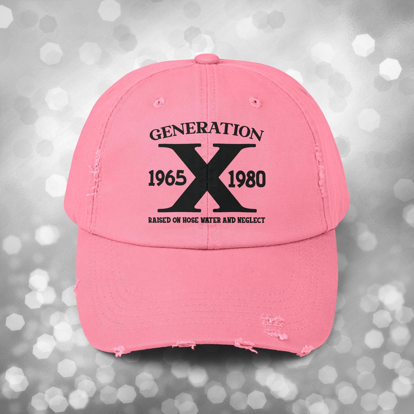 Vintage Generation X Distressed Cap - Unisex Baseball Hat, Perfect for Retro Style Lovers