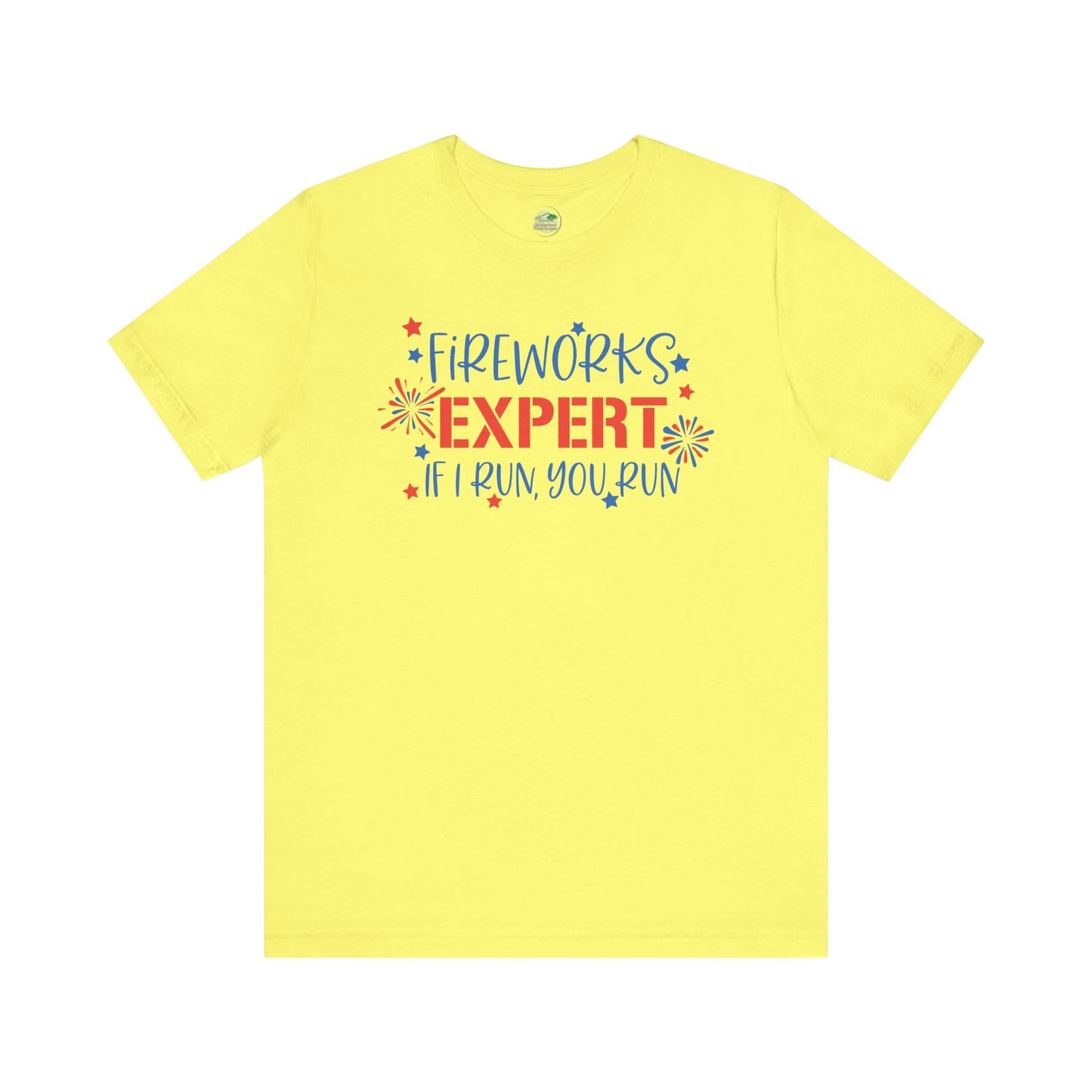 Fireworks Expert | July 4th | Independence Day | Flag | Adult Jersey Short Sleeve Tee