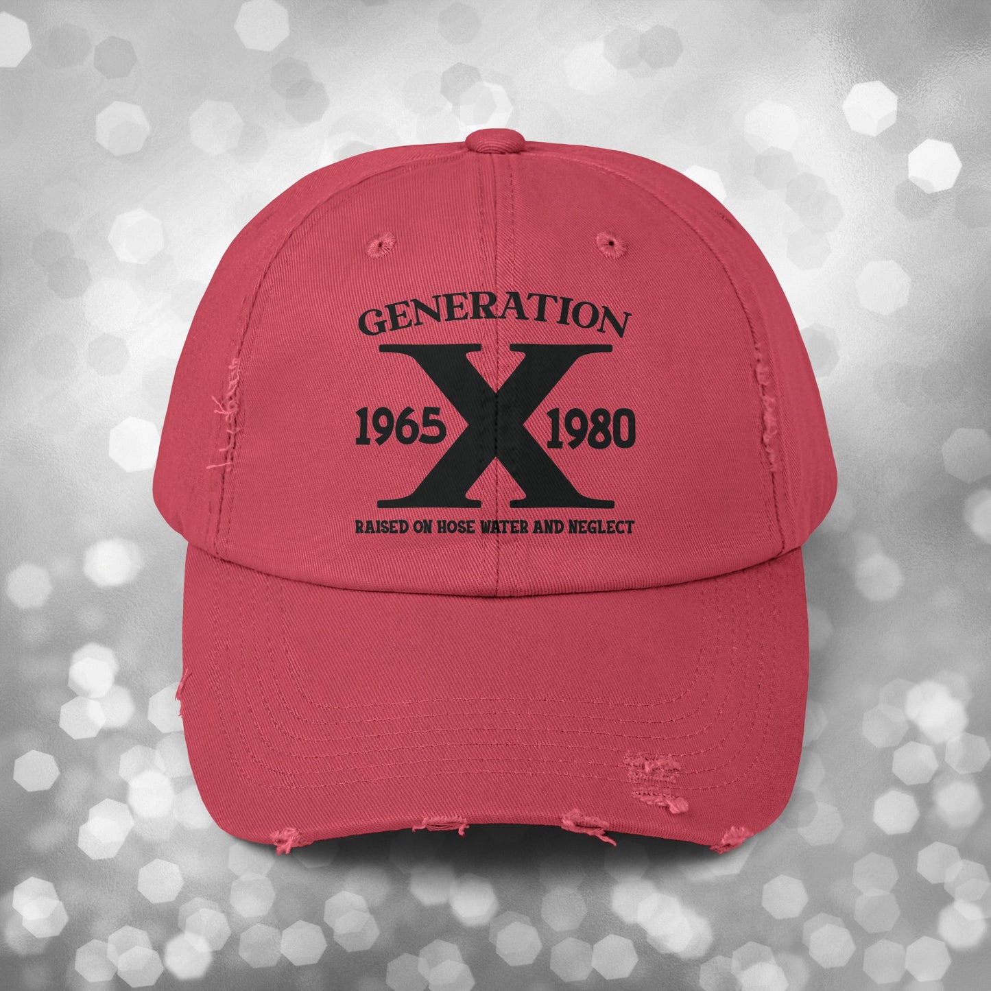 Vintage Generation X Distressed Cap - Unisex Baseball Hat, Perfect for Retro Style Lovers
