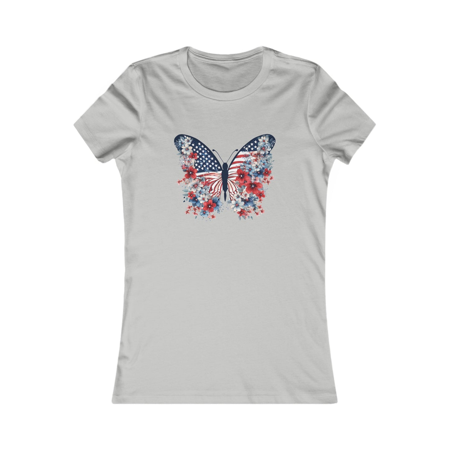Patriotic Butterfly | July 4th | Independence Day | Flag | Women's Favorite Tee