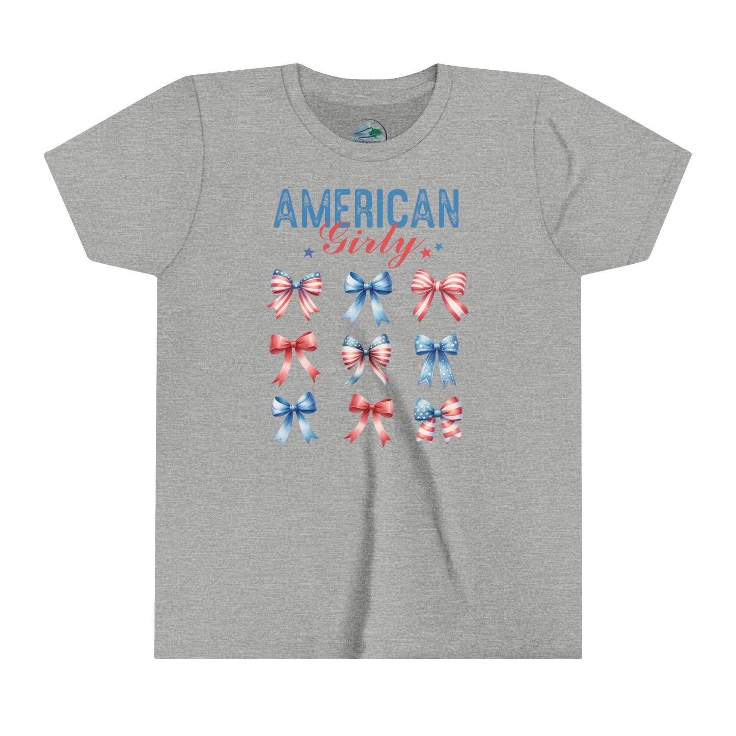 American Girly Bows | July 4th | Coquette | Youth Short Sleeve Tee