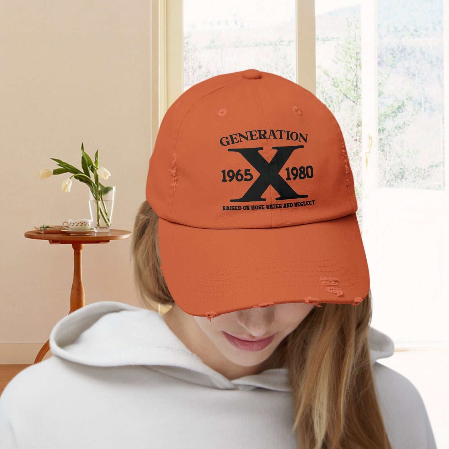 Vintage Generation X Distressed Cap - Unisex Baseball Hat, Perfect for Retro Style Lovers