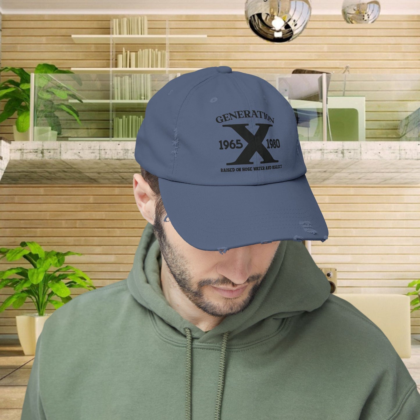 Vintage Generation X Distressed Cap - Unisex Baseball Hat, Perfect for Retro Style Lovers