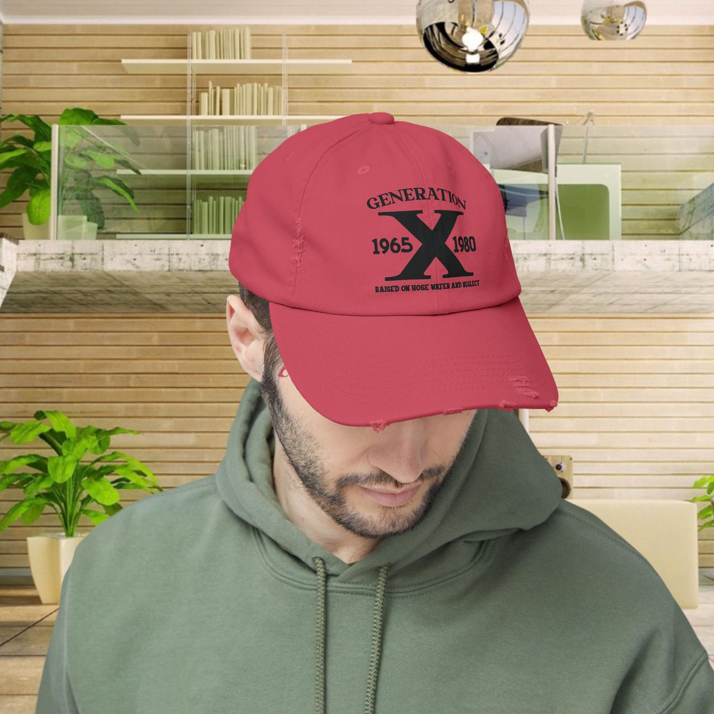 Vintage Generation X Distressed Cap - Unisex Baseball Hat, Perfect for Retro Style Lovers