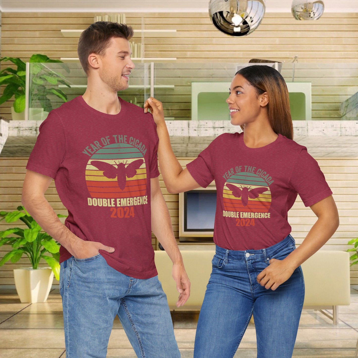 Double Emergence | Cicada Summer | 221-year Brood Reunion | 2024 | Adult Jersey Short Sleeve Tee