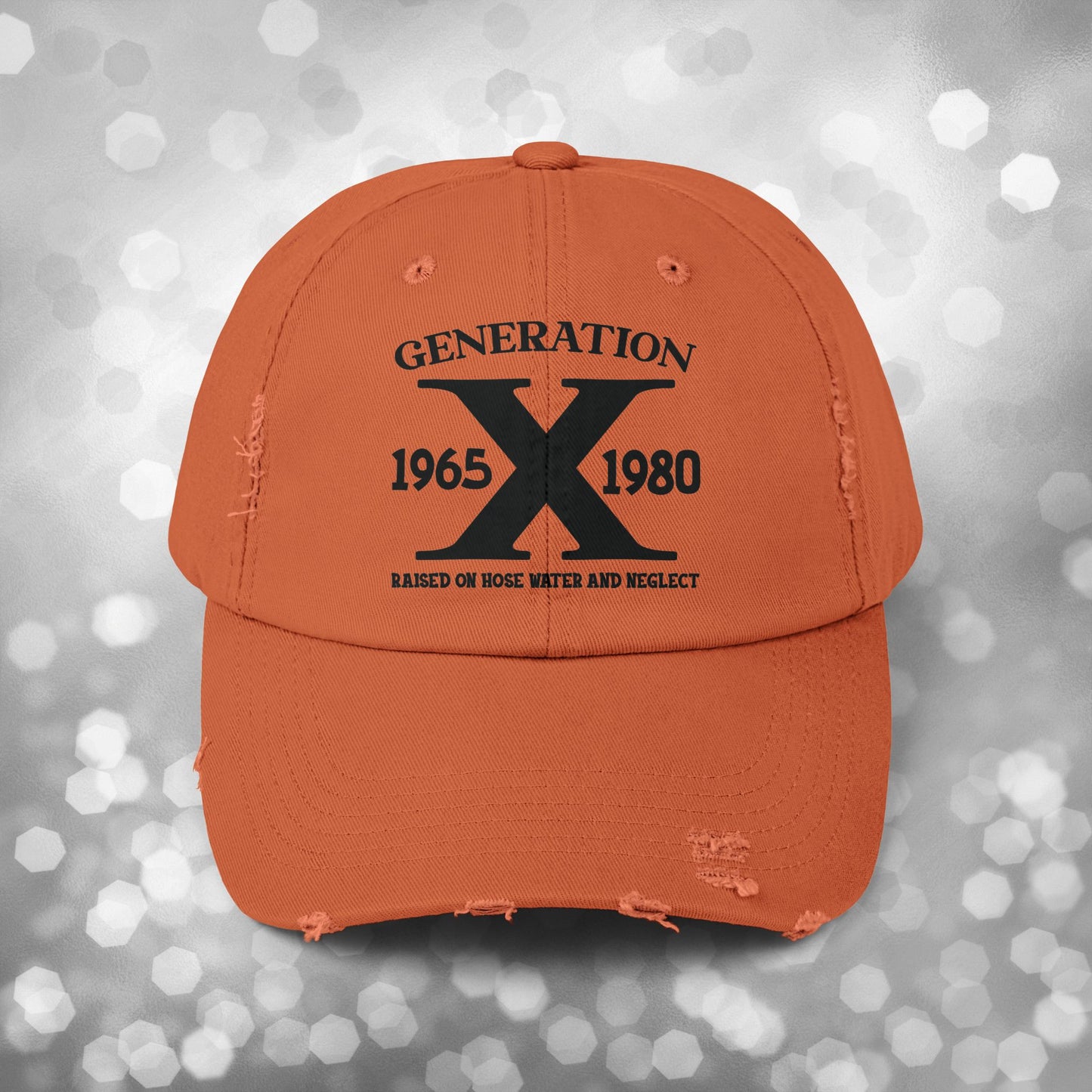 Vintage Generation X Distressed Cap - Unisex Baseball Hat, Perfect for Retro Style Lovers