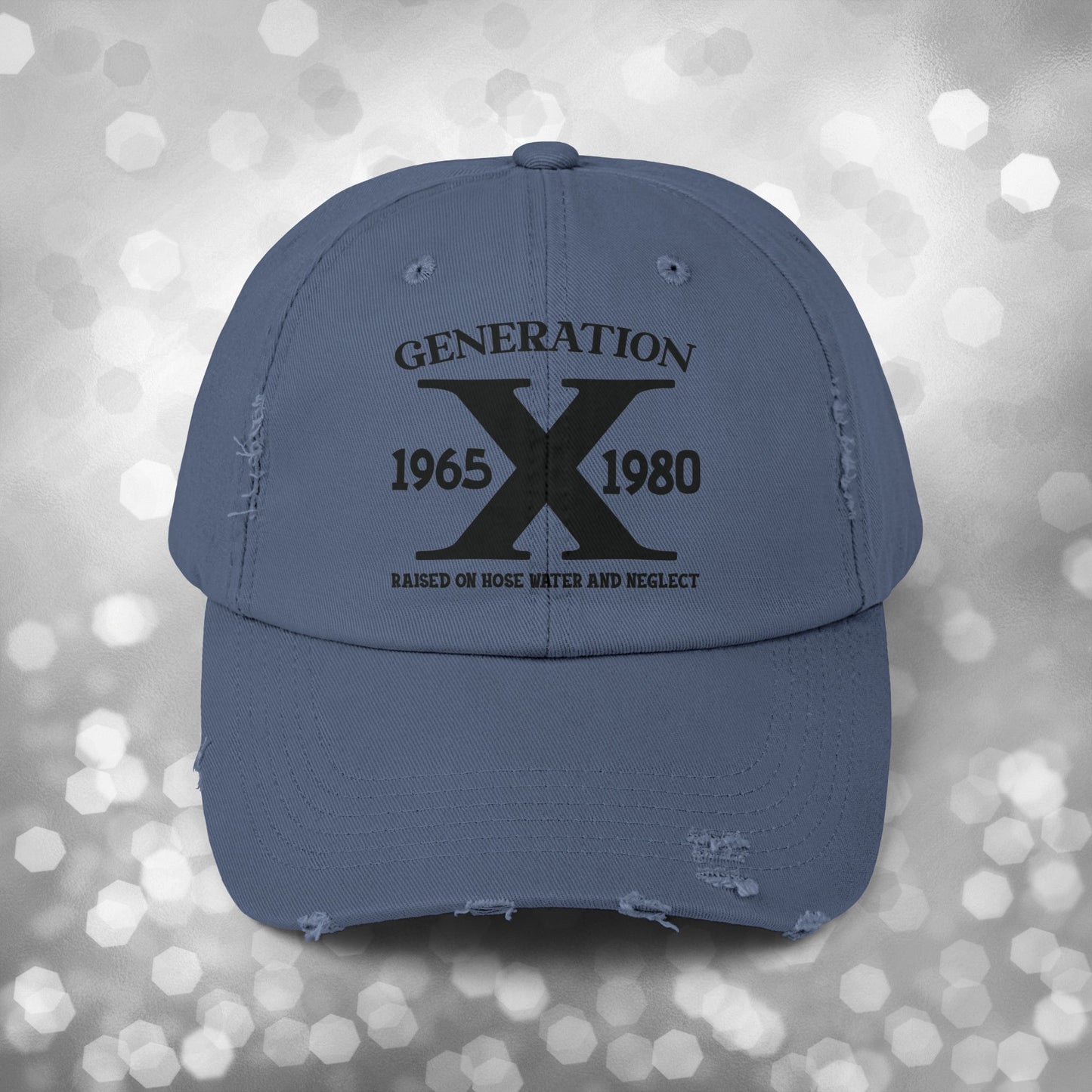 Vintage Generation X Distressed Cap - Unisex Baseball Hat, Perfect for Retro Style Lovers
