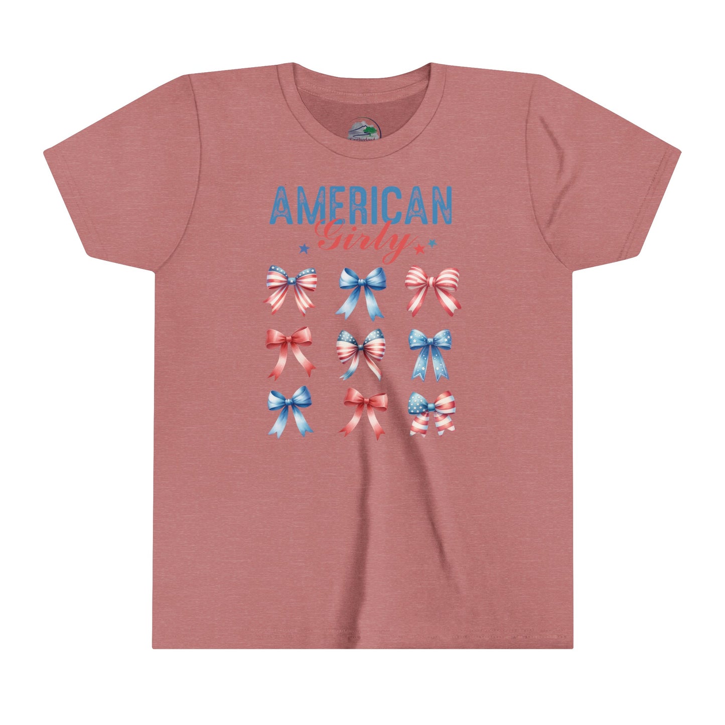 American Girly Bows | July 4th | Coquette | Youth Short Sleeve Tee