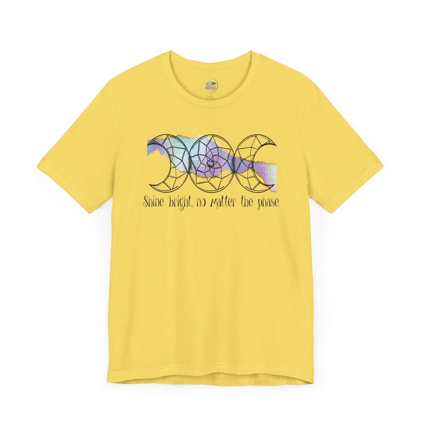 Shine bright, no matter the phase | Moon | Moon Phases | Star | Adult Jersey Short Sleeve Tee