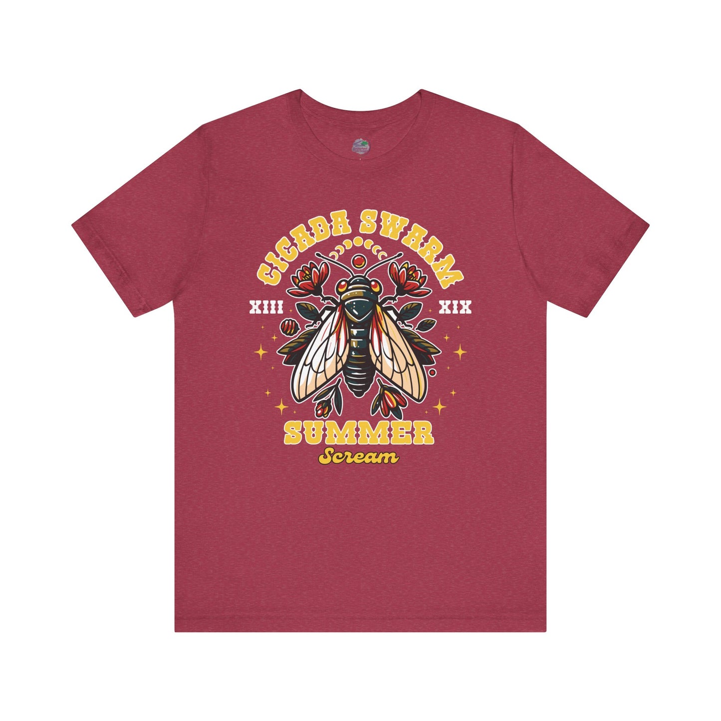 Cicada Swarm | Double Emergence | Summer | 221-year Brood Reunion | 2024 | Adult Jersey Short Sleeve Tee