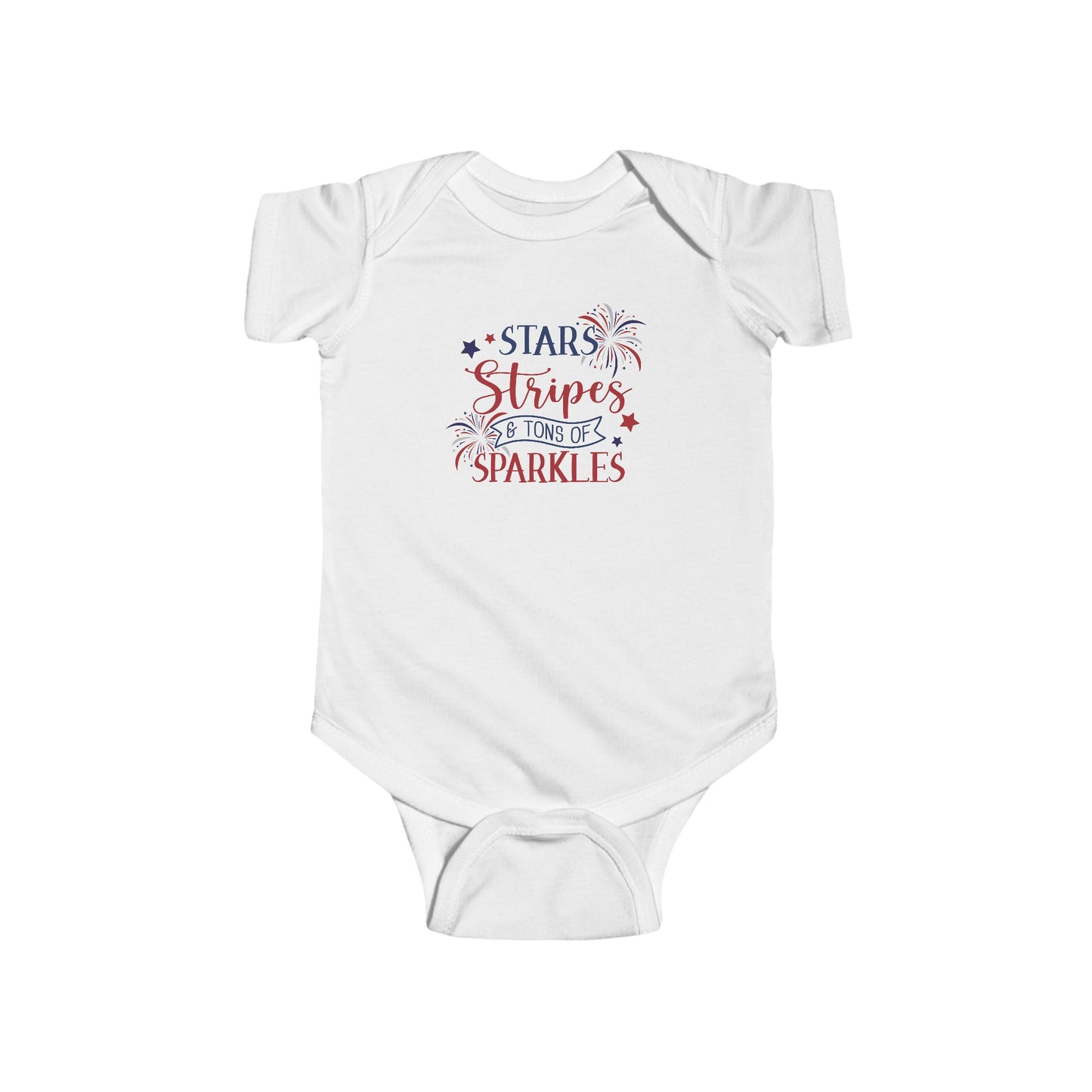 Stars, Stripes & Sparkles | 4th of July | Infant Fine Jersey Bodysuit | Onesie
