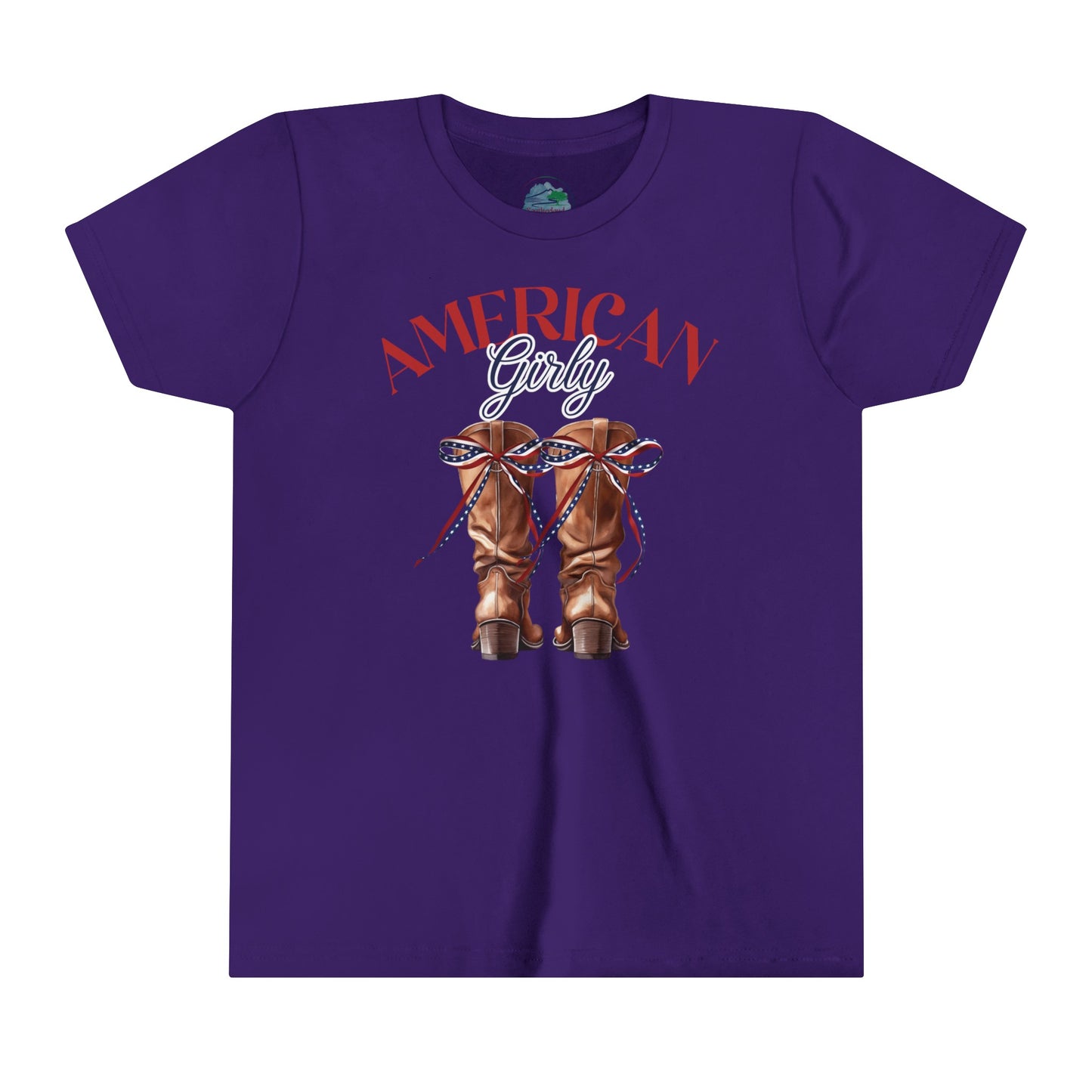 American Girly Boots | July 4th | Coquette | Youth Short Sleeve Tee