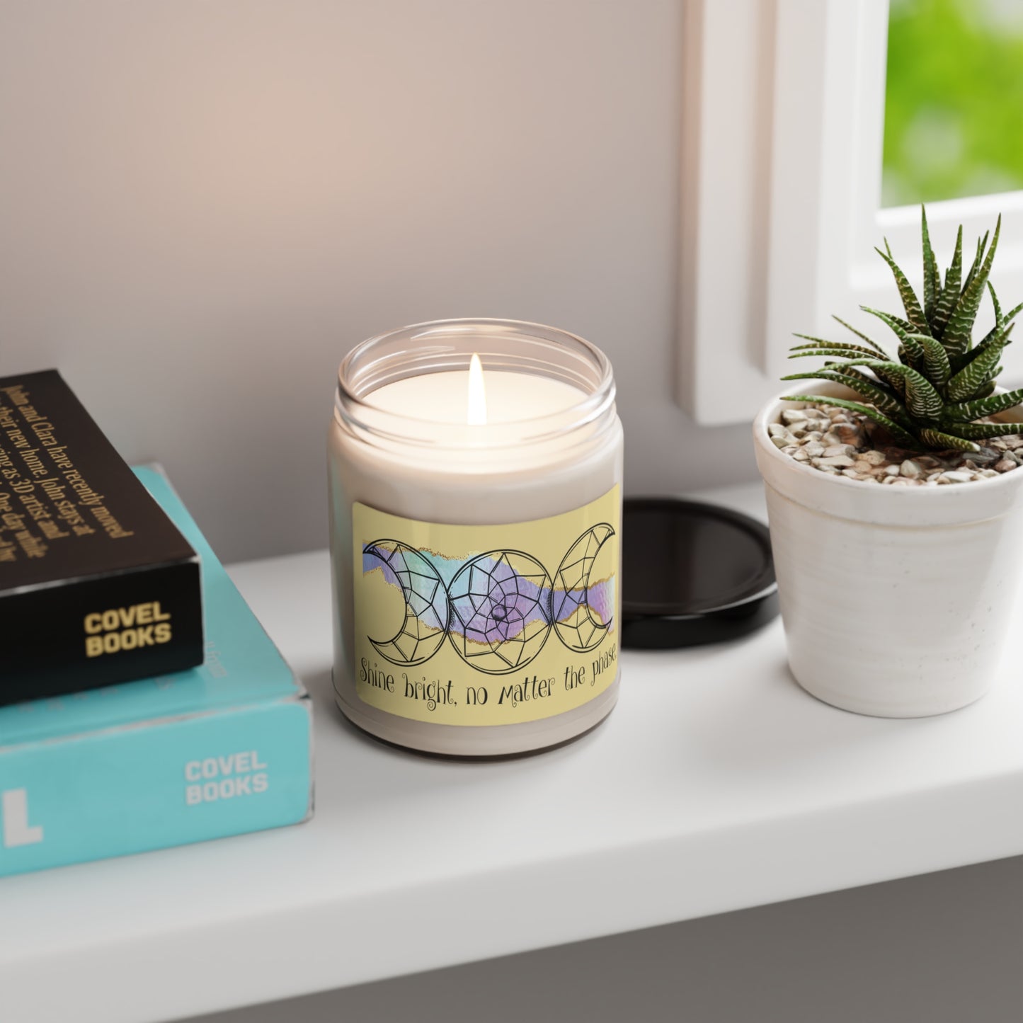 Shine Bright, No Matter the Phase | Moon Phase | Shining Star | Scented Soy Candle, 9oz