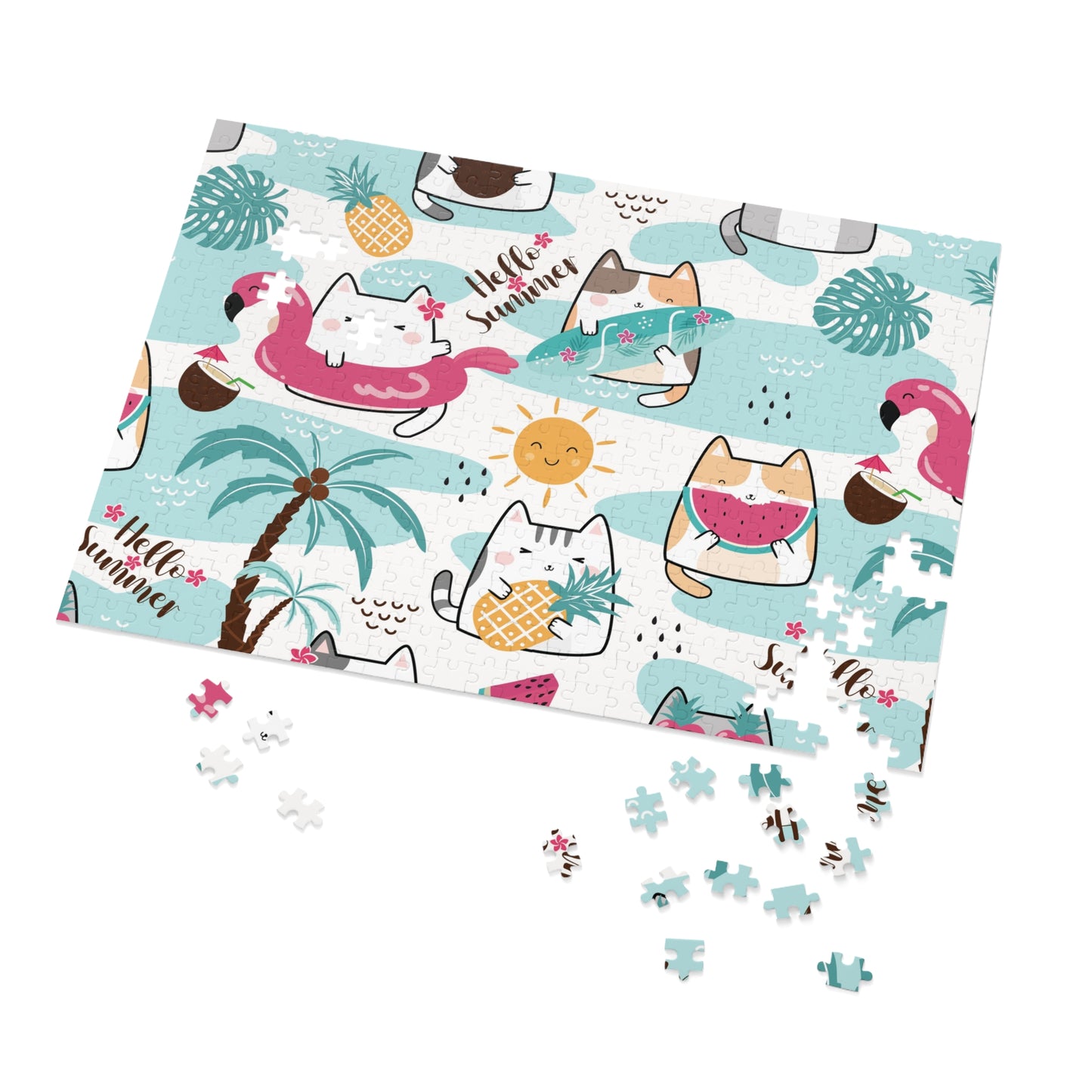 Happy Cat | Cute Cat | Summer | Jigsaw Puzzle (110, 252, 500-Piece)