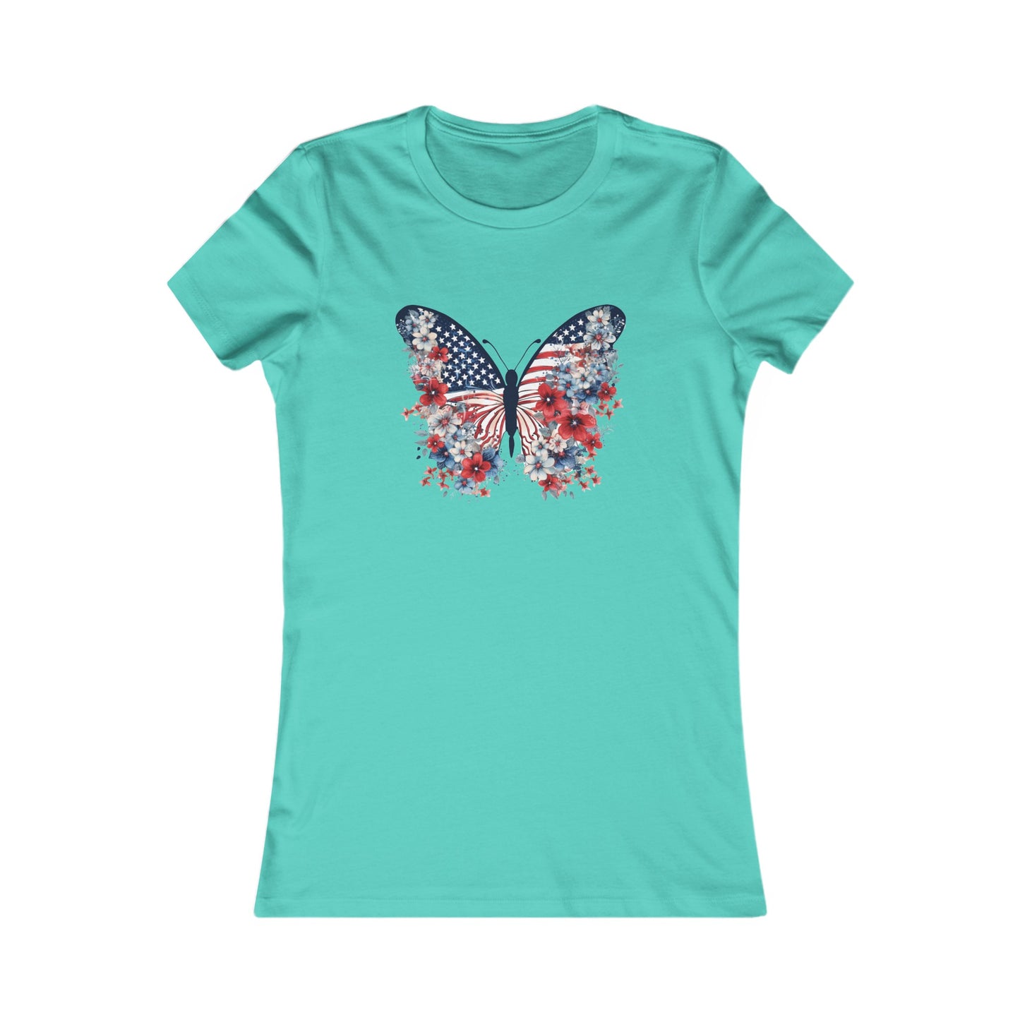 Patriotic Butterfly | July 4th | Independence Day | Flag | Women's Favorite Tee