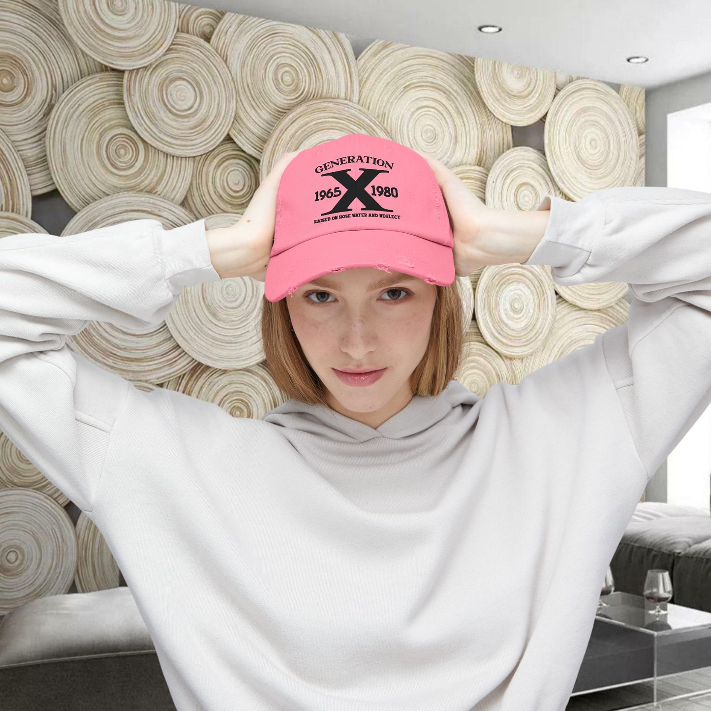 Vintage Generation X Distressed Cap - Unisex Baseball Hat, Perfect for Retro Style Lovers