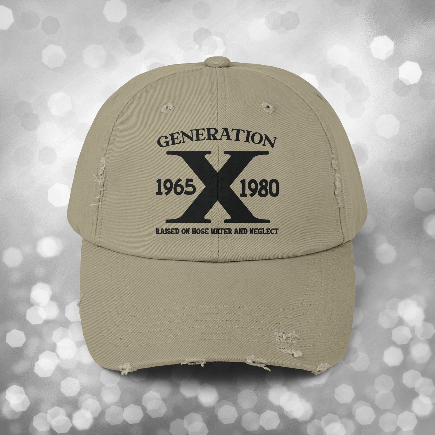Vintage Generation X Distressed Cap - Unisex Baseball Hat, Perfect for Retro Style Lovers