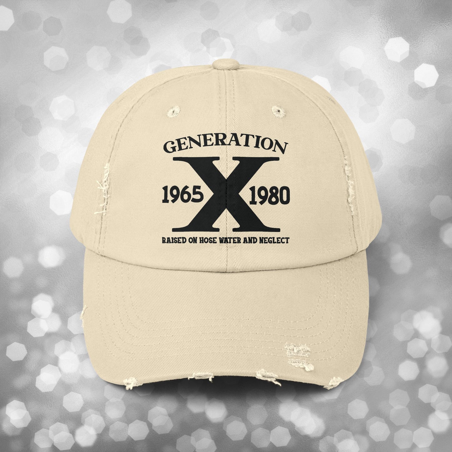 Vintage Generation X Distressed Cap - Unisex Baseball Hat, Perfect for Retro Style Lovers