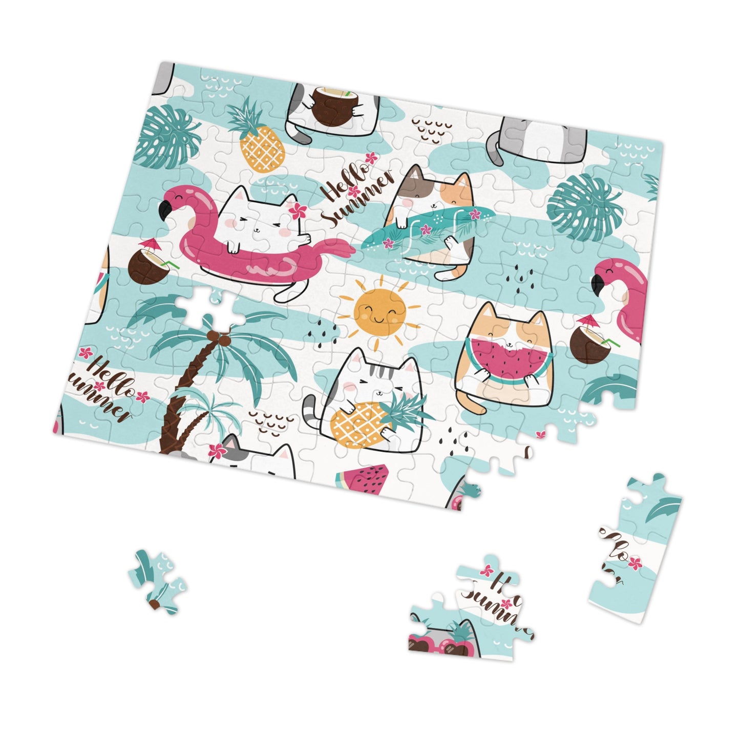 Happy Cat | Cute Cat | Summer | Jigsaw Puzzle (110, 252, 500-Piece)