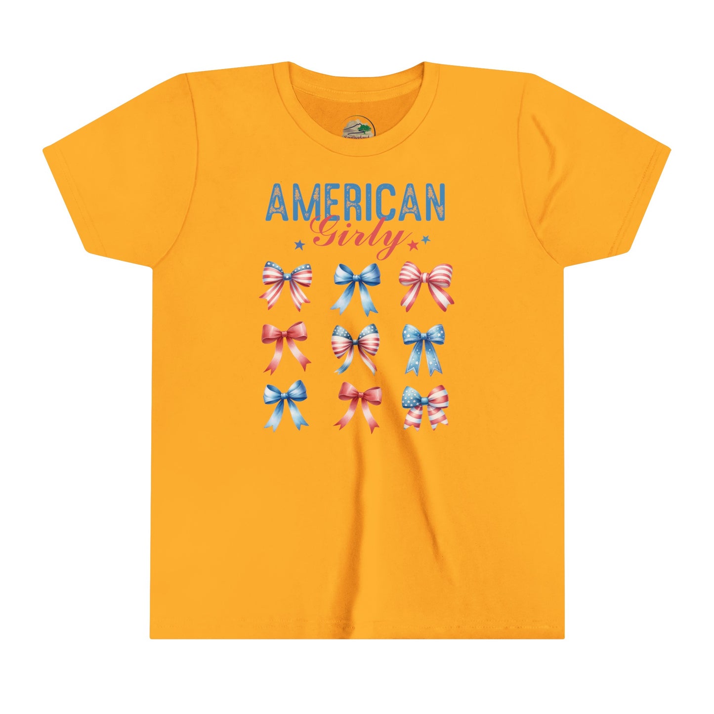 American Girly Bows | July 4th | Coquette | Youth Short Sleeve Tee