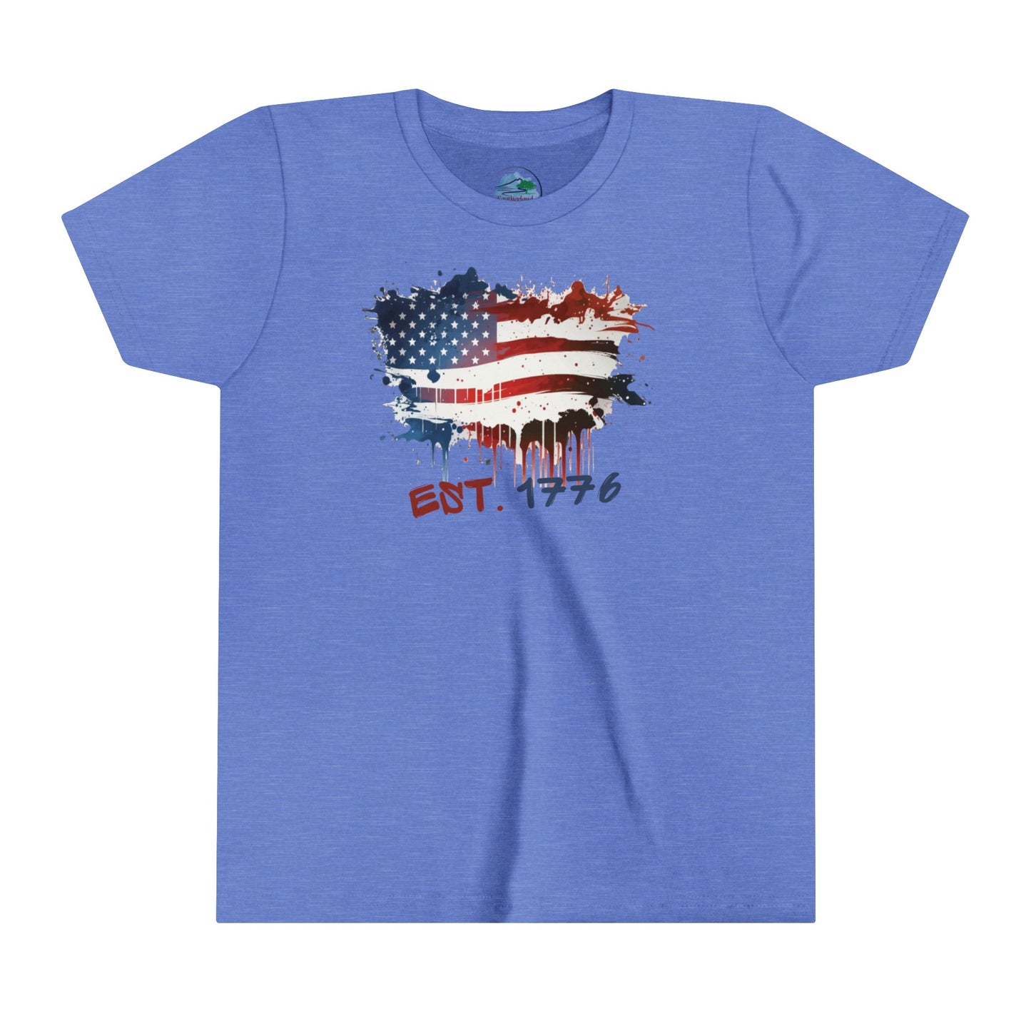 Graffiti Flag | Est. 1776 | July 4th | Youth Short Sleeve Tee