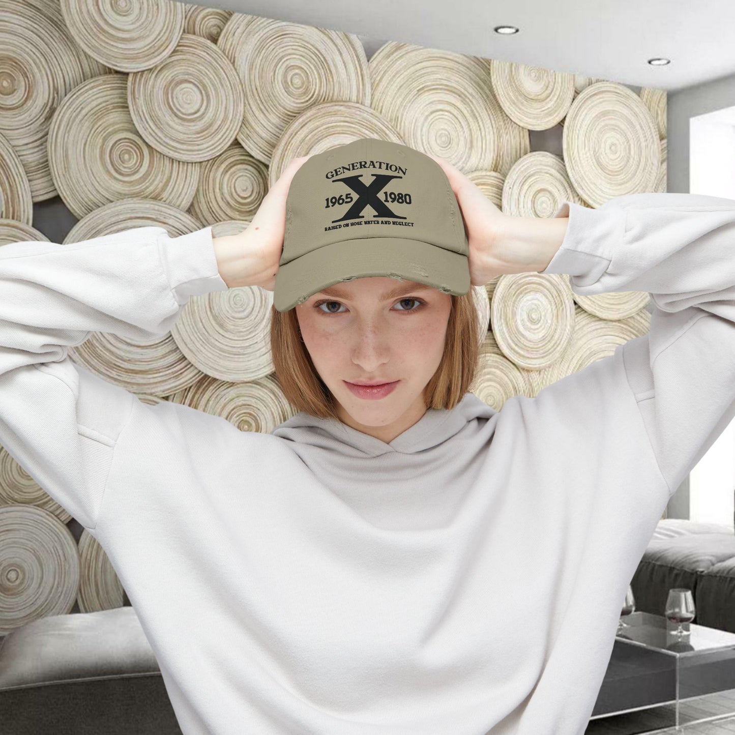 Vintage Generation X Distressed Cap - Unisex Baseball Hat, Perfect for Retro Style Lovers