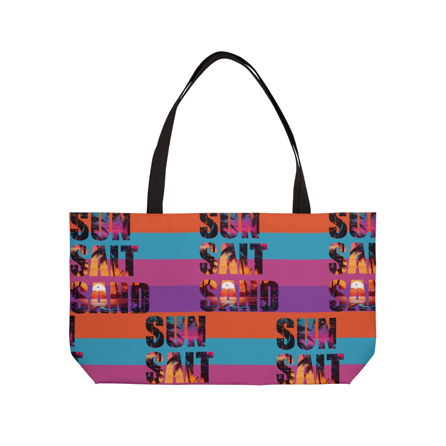 Sun Salt Sand | Stripes | Beach | Weekender Tote Bag