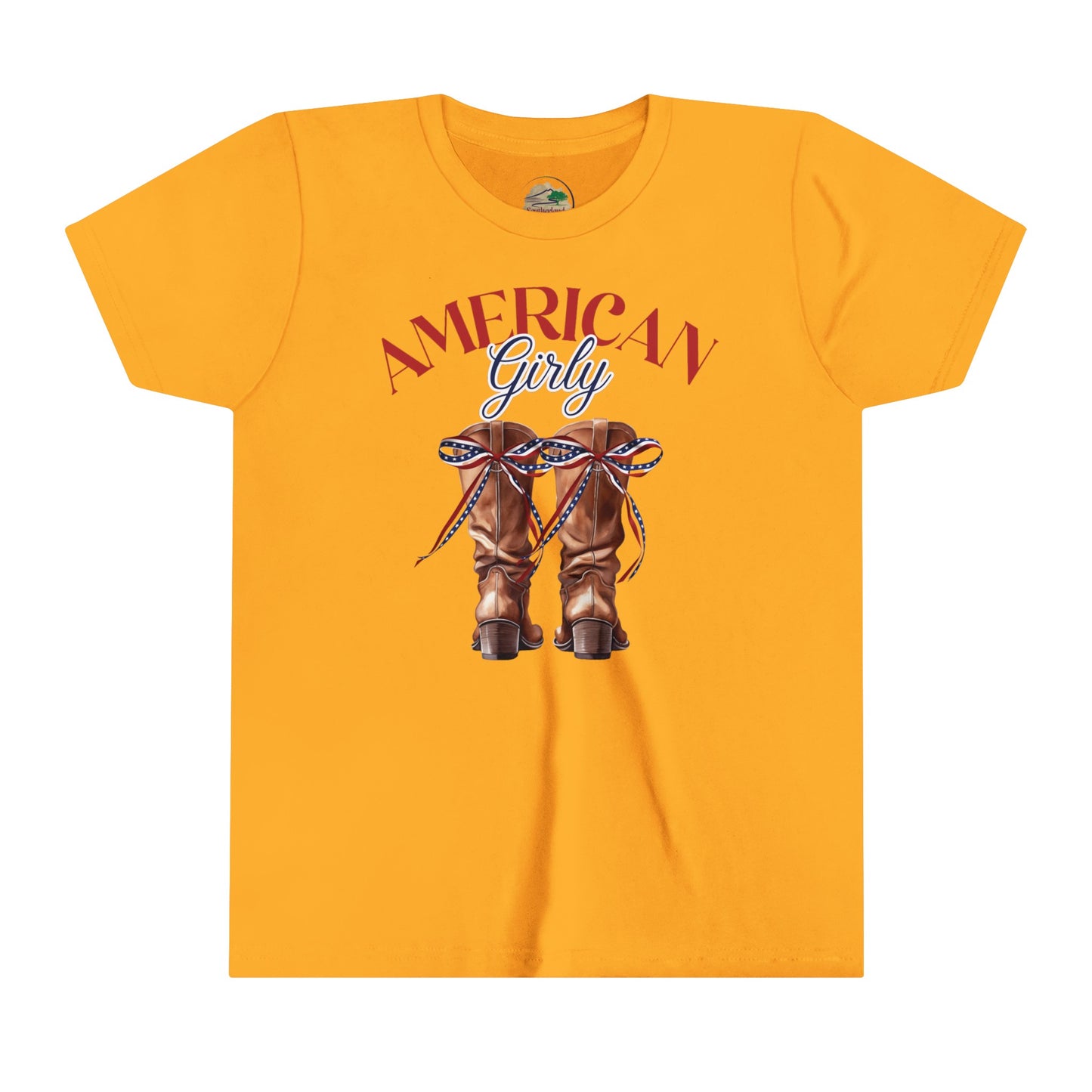 American Girly Boots | July 4th | Coquette | Youth Short Sleeve Tee