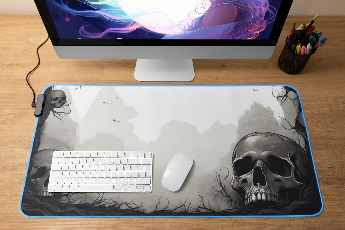 Gaming Mat | Desk Mat | Mouse Pad | Skulls | TCG | MTG