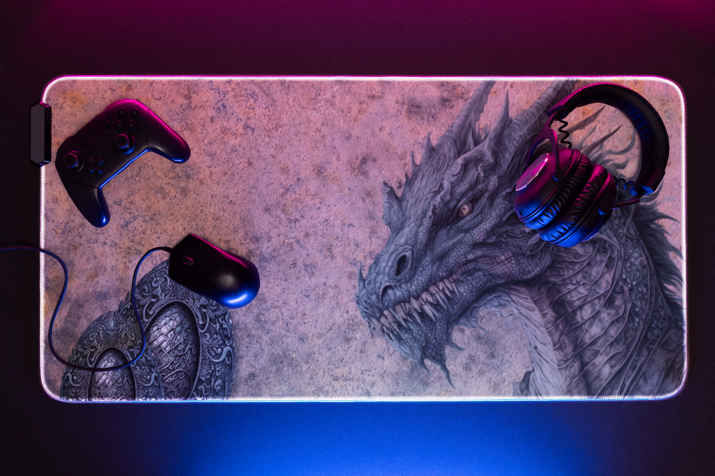 Gaming Mat | Desk Mat | Mouse Pad | Gothic | Dragon | Grimoire | TCG | MTG