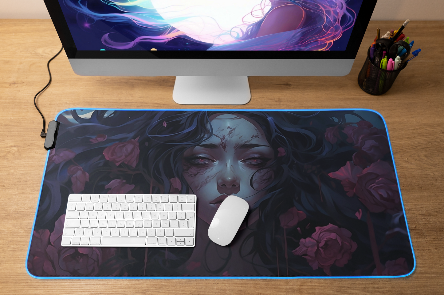 Gaming Mat | Desk Mat | Mouse Pad | Gothic | Fantasy | Sorceress | Enchantress | TCG | MTG