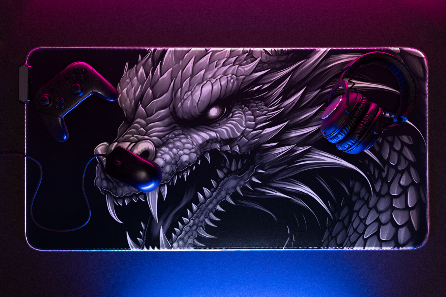 Gaming Mat | Desk Mat | Mouse Pad | Dragon | Fantasy | TCG | MTG