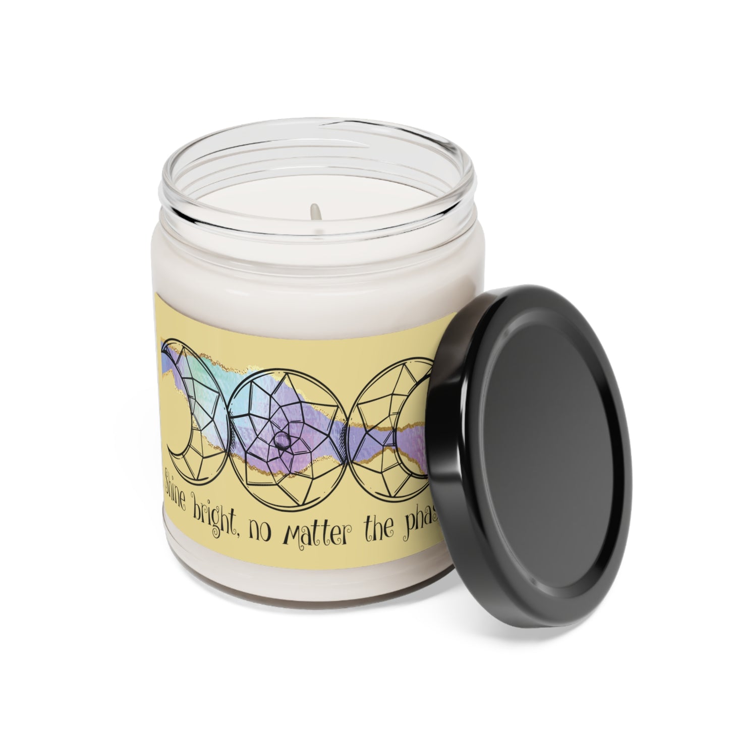 Shine Bright, No Matter the Phase | Moon Phase | Shining Star | Scented Soy Candle, 9oz