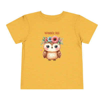 Wander Free | Owl | Boho Babies | Hippie | Toddler Short Sleeve Tee