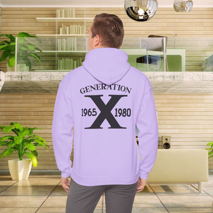 Generation X Adult Hooded Sweatshirt - Unisex Heavy Blend with Gen X Funny Quote