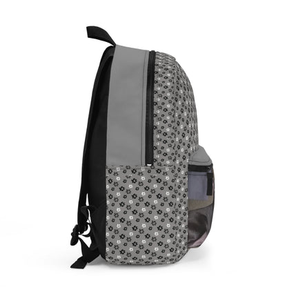Blue Steel Staffordshire Terrier | Paint Splatter | Floral | Dogs | Paw Prints | Backpack |