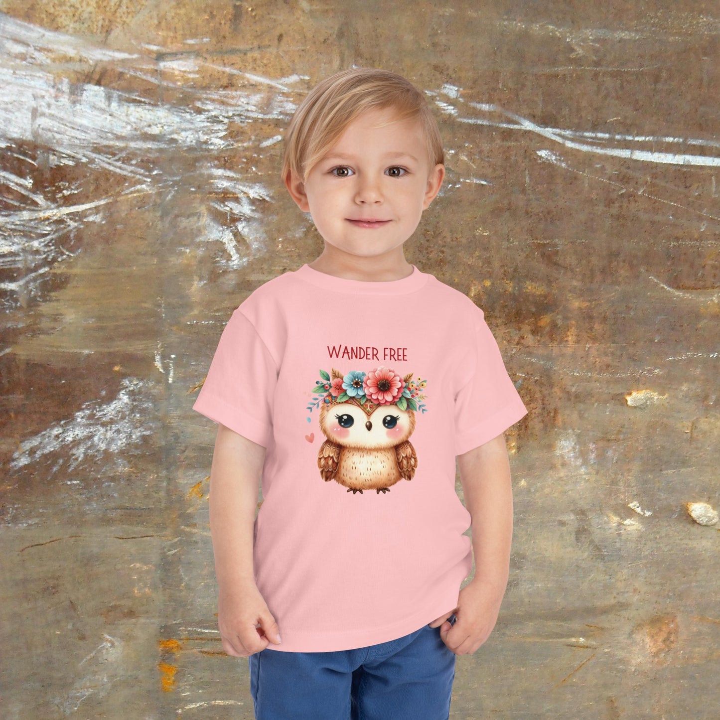 Wander Free | Owl | Boho Babies | Hippie | Toddler Short Sleeve Tee