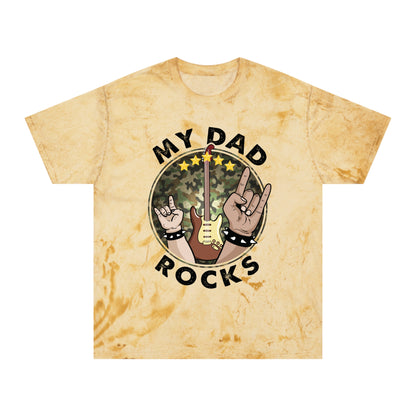 My Dad Rocks | Tie Die | Adult Color Blast T-Shirt