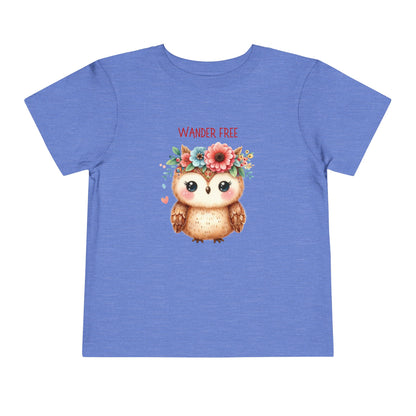 Wander Free | Owl | Boho Babies | Hippie | Toddler Short Sleeve Tee