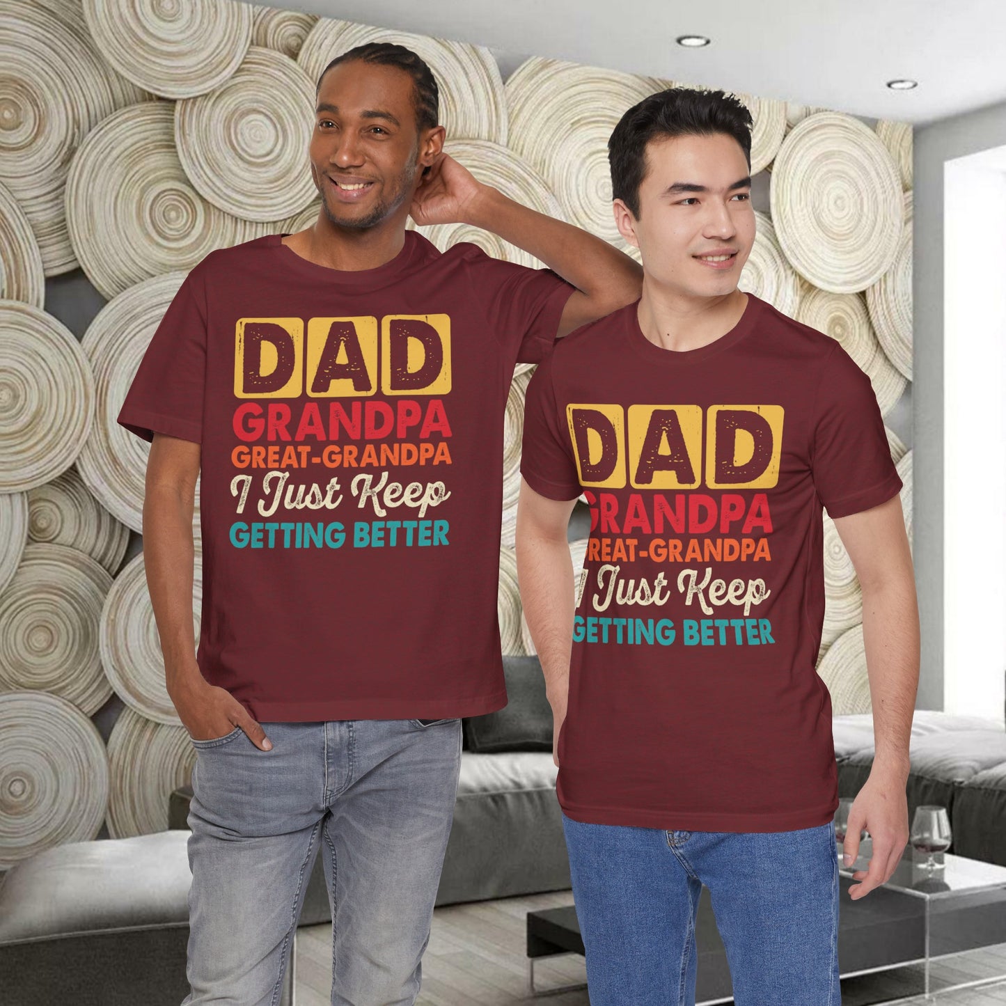 Dad | Grandpa | Great Grandpa | Father Figure | Father's Day | Adult Jersey Short Sleeve Tee