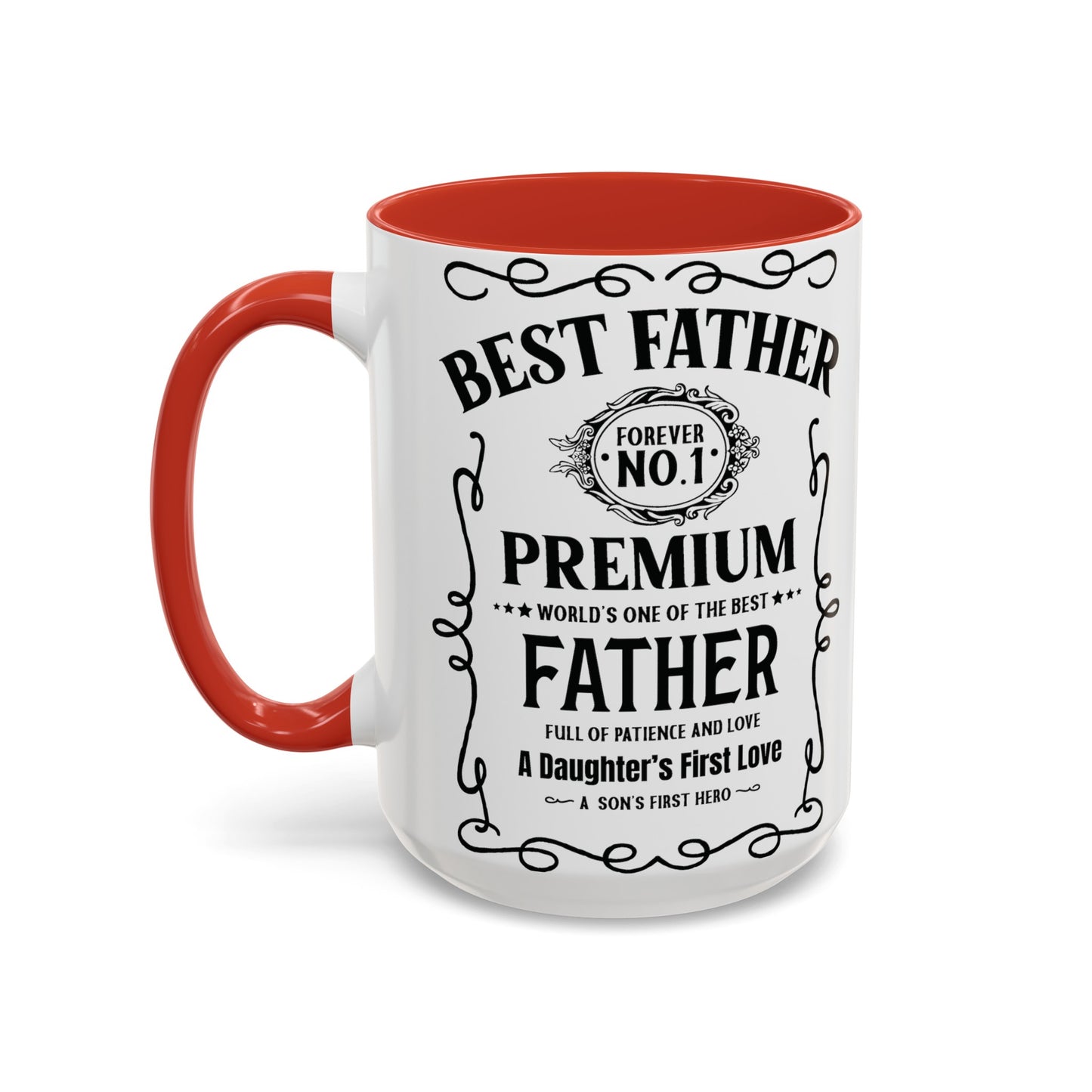 Best Father | Whiskey | Father's Day | Dad | Accent Coffee Mug (15oz)