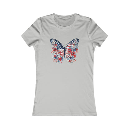 Patriotic Butterfly | July 4th | Independence Day | Flag | Women's Favorite Tee