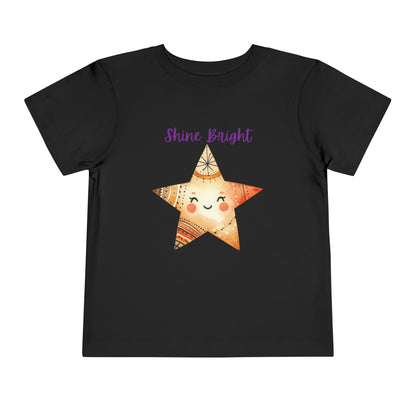 Shine Bright | Star | Boho Babies | Hippie | Toddler Short Sleeve Tee