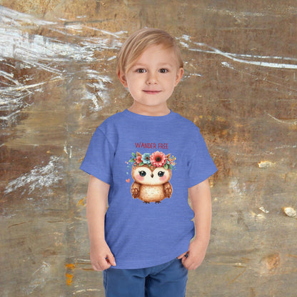 Wander Free | Owl | Boho Babies | Hippie | Toddler Short Sleeve Tee