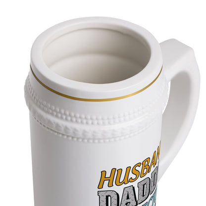 Husband Daddy Protector Hero | Father's Day | Father | Dad | Grandpa | Beer Stein Mug