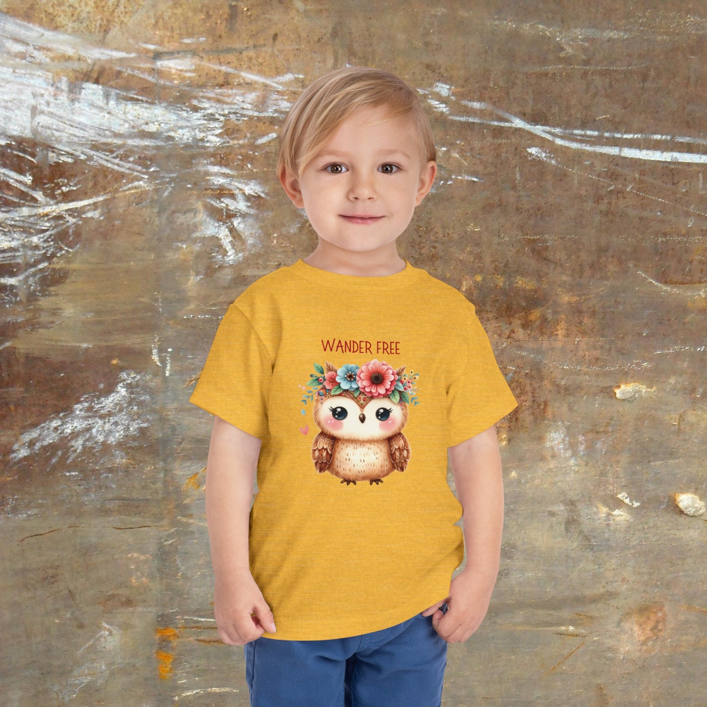 Wander Free | Owl | Boho Babies | Hippie | Toddler Short Sleeve Tee