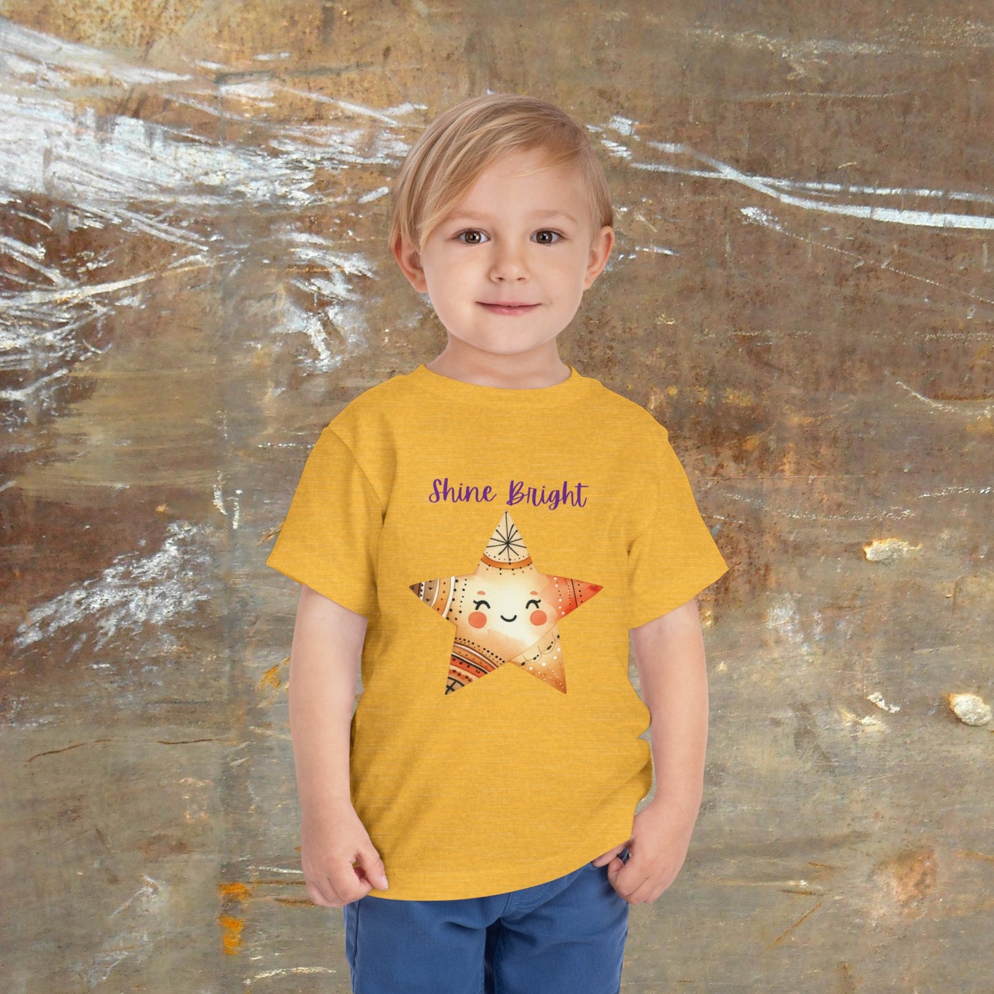 Shine Bright | Star | Boho Babies | Hippie | Toddler Short Sleeve Tee