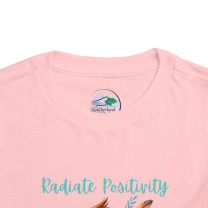 Radiate Positivity | Bird | Boho Babies | Hippie | Toddler Short Sleeve Tee