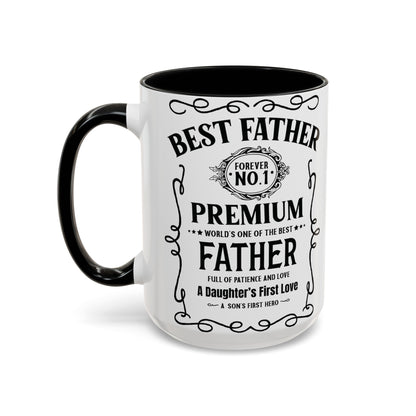 Best Father | Whiskey | Father's Day | Dad | Accent Coffee Mug (15oz)