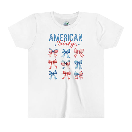 American Girly Bows | July 4th | Coquette | Youth Short Sleeve Tee